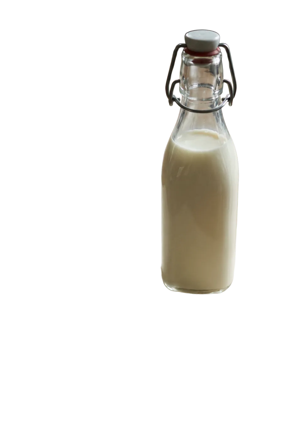 Bouteille de lait cru