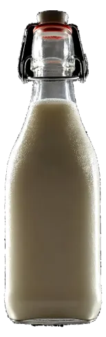 Bouteille de lait cru