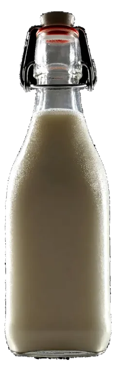 Bouteille de lait cru